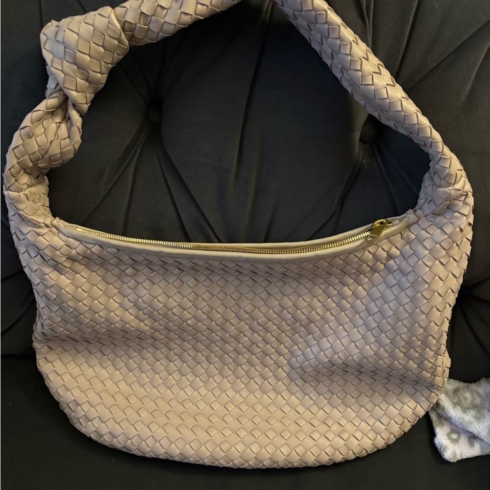 Quince Italian Leather Handwoven Slouchy Shoulder Bag